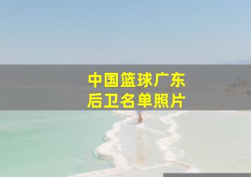 中国篮球广东后卫名单照片