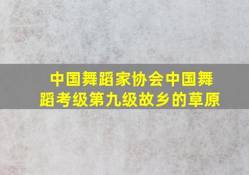 中国舞蹈家协会中国舞蹈考级第九级故乡的草原