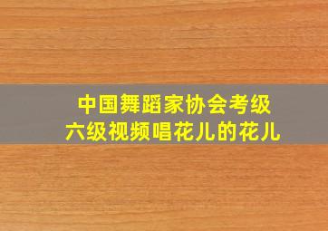 中国舞蹈家协会考级六级视频唱花儿的花儿