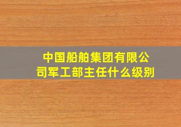 中国船舶集团有限公司军工部主任什么级别