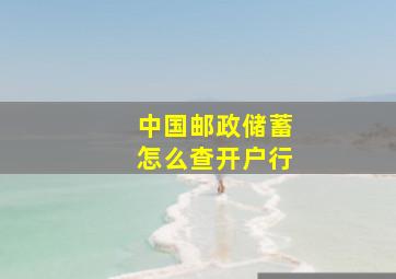 中国邮政储蓄怎么查开户行