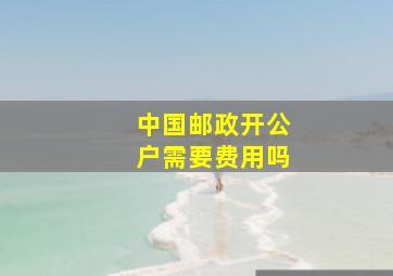 中国邮政开公户需要费用吗