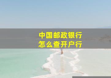 中国邮政银行怎么查开户行