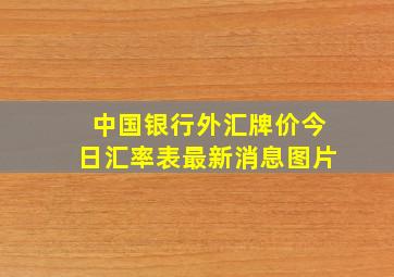 中国银行外汇牌价今日汇率表最新消息图片