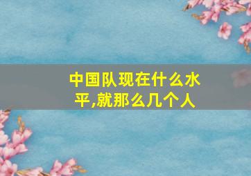 中国队现在什么水平,就那么几个人