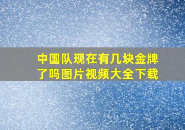 中国队现在有几块金牌了吗图片视频大全下载