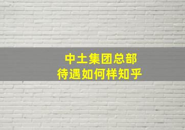 中土集团总部待遇如何样知乎