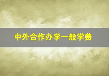 中外合作办学一般学费