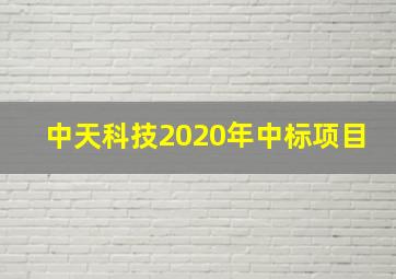 中天科技2020年中标项目