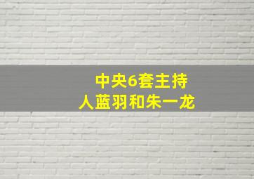 中央6套主持人蓝羽和朱一龙