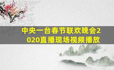 中央一台春节联欢晚会2020直播现场视频播放