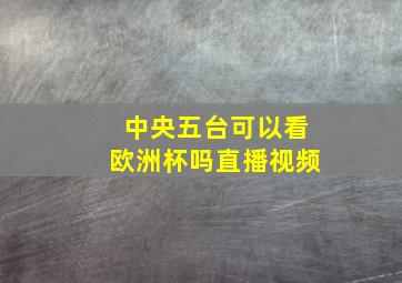 中央五台可以看欧洲杯吗直播视频