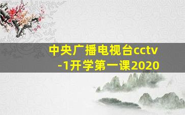 中央广播电视台cctv-1开学第一课2020