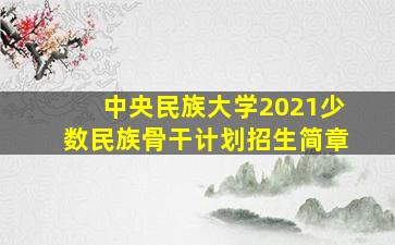 中央民族大学2021少数民族骨干计划招生简章