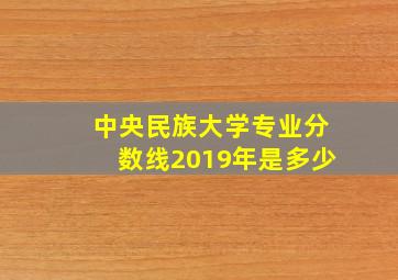 中央民族大学专业分数线2019年是多少