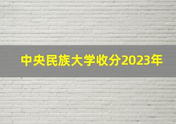 中央民族大学收分2023年