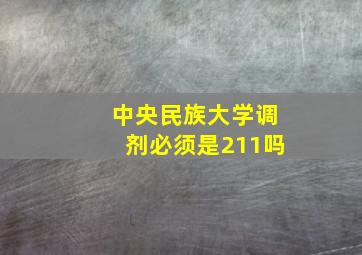 中央民族大学调剂必须是211吗