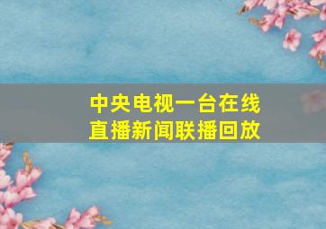 中央电视一台在线直播新闻联播回放