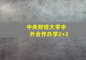 中央财经大学中外合作办学2+2