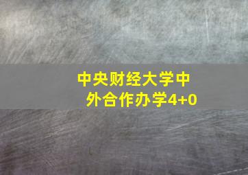 中央财经大学中外合作办学4+0