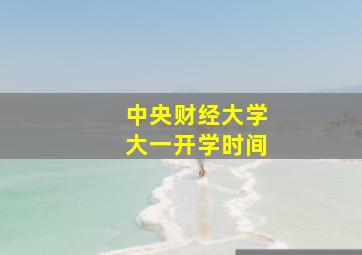 中央财经大学大一开学时间