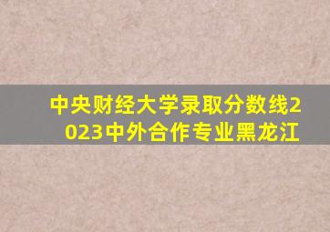 中央财经大学录取分数线2023中外合作专业黑龙江