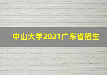 中山大学2021广东省招生