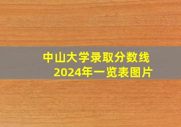 中山大学录取分数线2024年一览表图片