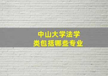 中山大学法学类包括哪些专业