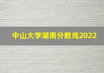 中山大学湖南分数线2022