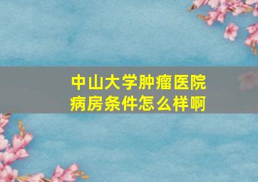 中山大学肿瘤医院病房条件怎么样啊