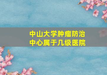 中山大学肿瘤防治中心属于几级医院