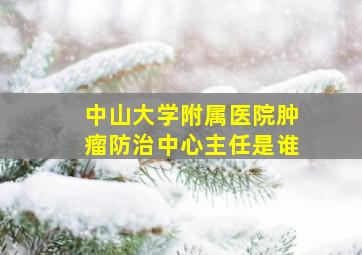 中山大学附属医院肿瘤防治中心主任是谁