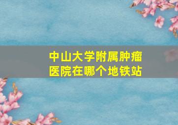 中山大学附属肿瘤医院在哪个地铁站