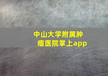 中山大学附属肿瘤医院掌上app