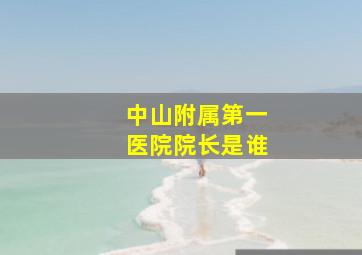 中山附属第一医院院长是谁