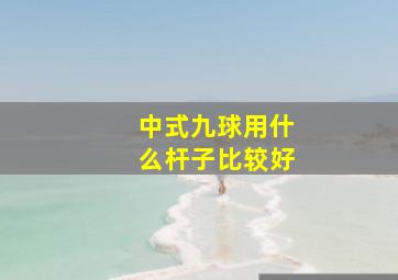 中式九球用什么杆子比较好