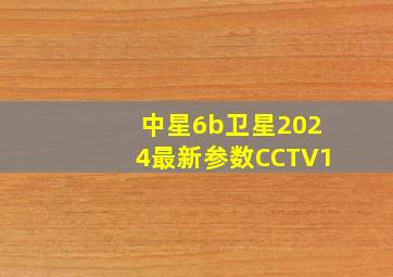 中星6b卫星2024最新参数CCTV1