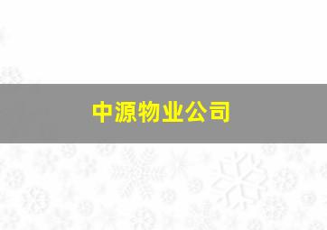 中源物业公司