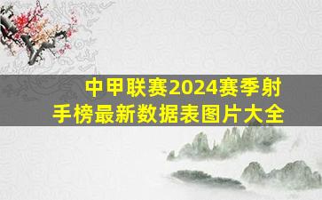 中甲联赛2024赛季射手榜最新数据表图片大全