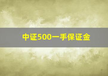 中证500一手保证金