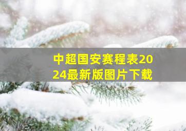 中超国安赛程表2024最新版图片下载