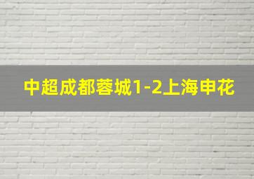 中超成都蓉城1-2上海申花