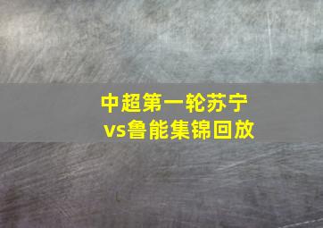 中超第一轮苏宁vs鲁能集锦回放