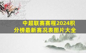 中超联赛赛程2024积分榜最新赛况表图片大全