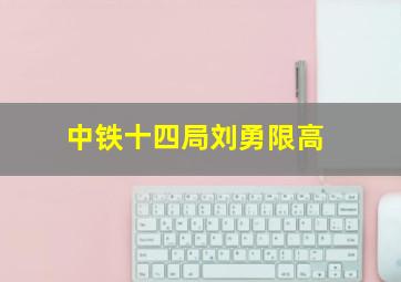 中铁十四局刘勇限高