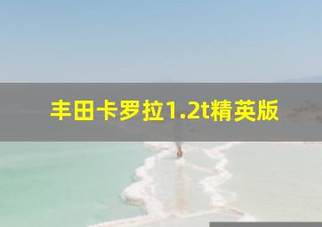 丰田卡罗拉1.2t精英版