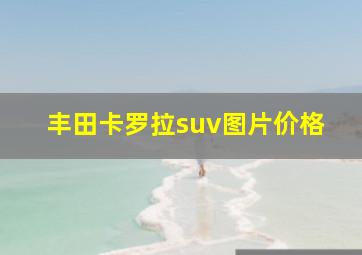 丰田卡罗拉suv图片价格