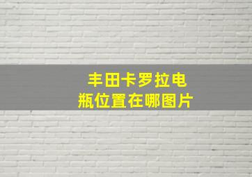 丰田卡罗拉电瓶位置在哪图片