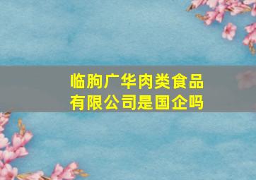 临朐广华肉类食品有限公司是国企吗